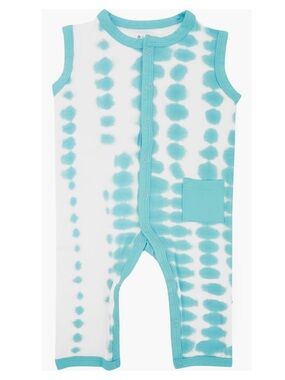 NWT Kyte Baby Snap Romper Robin Rip Tide, 6-12M